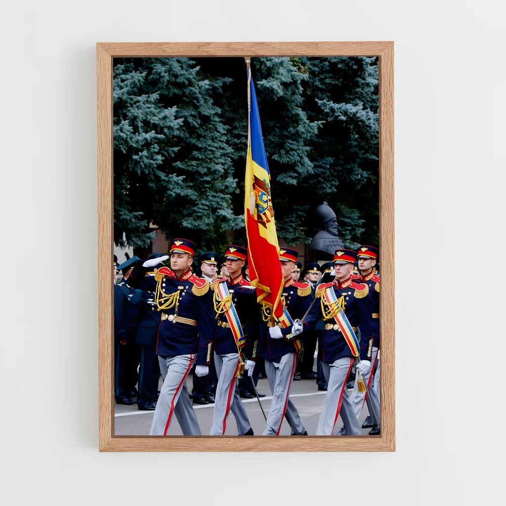 ap-moldova flag-2 cadre Bois clair