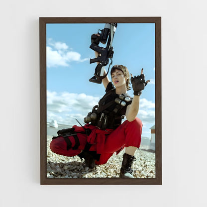 ap-money heist la casa de papel-10 cadre Bois foncé