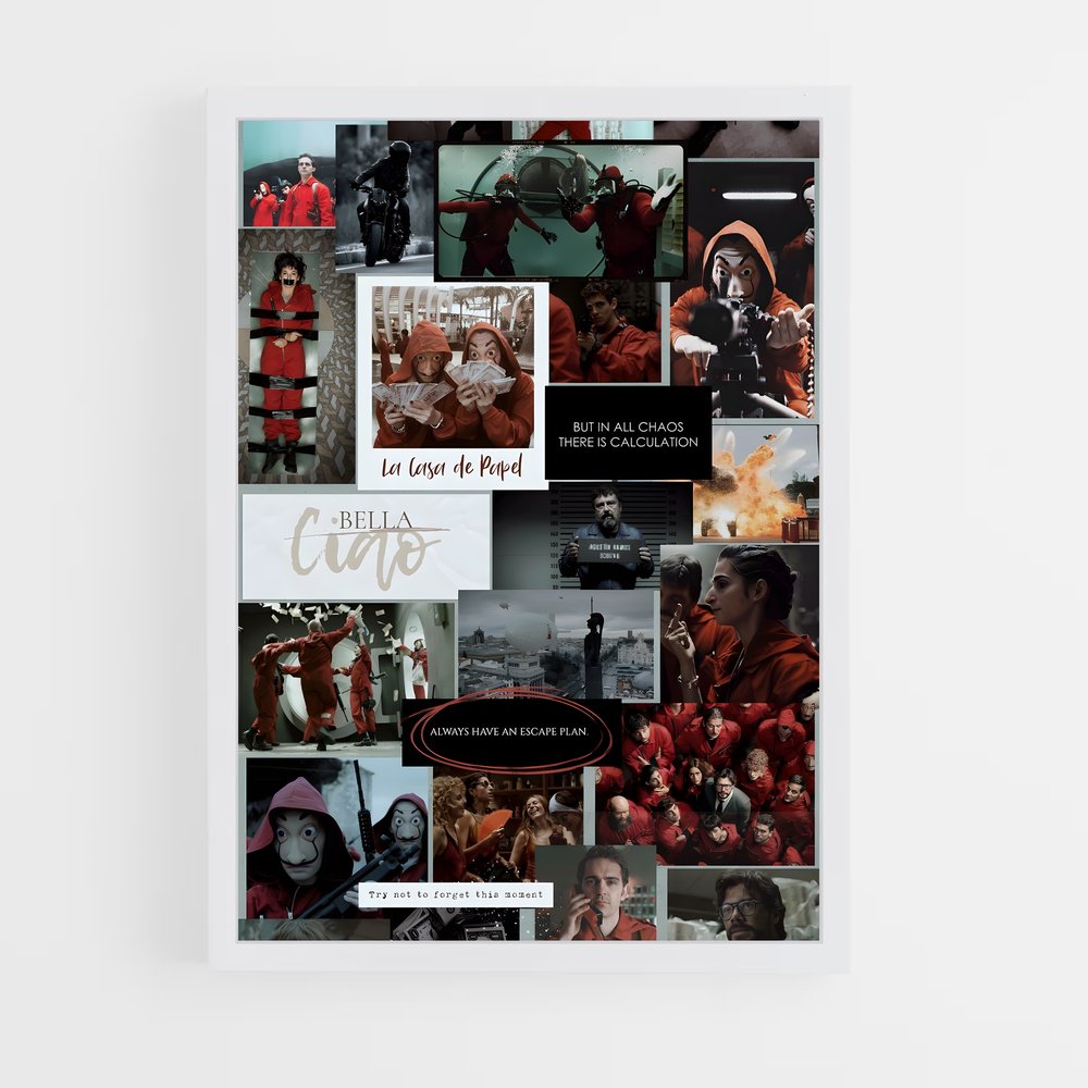 ap-money heist la casa de papel-11 cadre Blanc