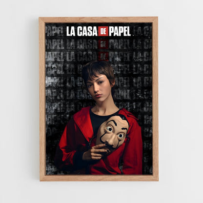 ap-money heist la casa de papel-12 cadre Bois clair