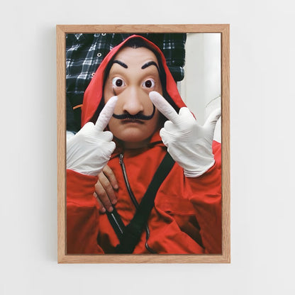 ap-money heist la casa de papel-13 cadre Bois clair