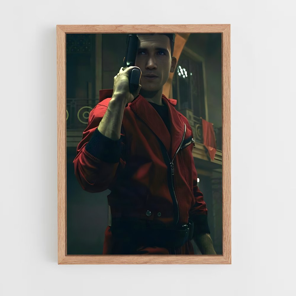 ap-money heist la casa de papel-15 cadre Bois clair