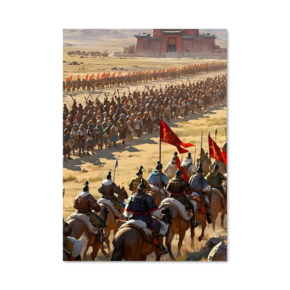 Poster La Cavalerie Mongole
