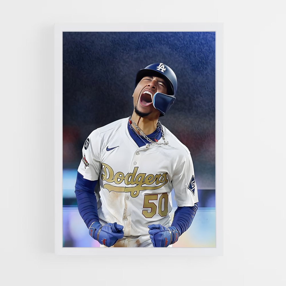 ap-mookie betts-3 cadre Blanc