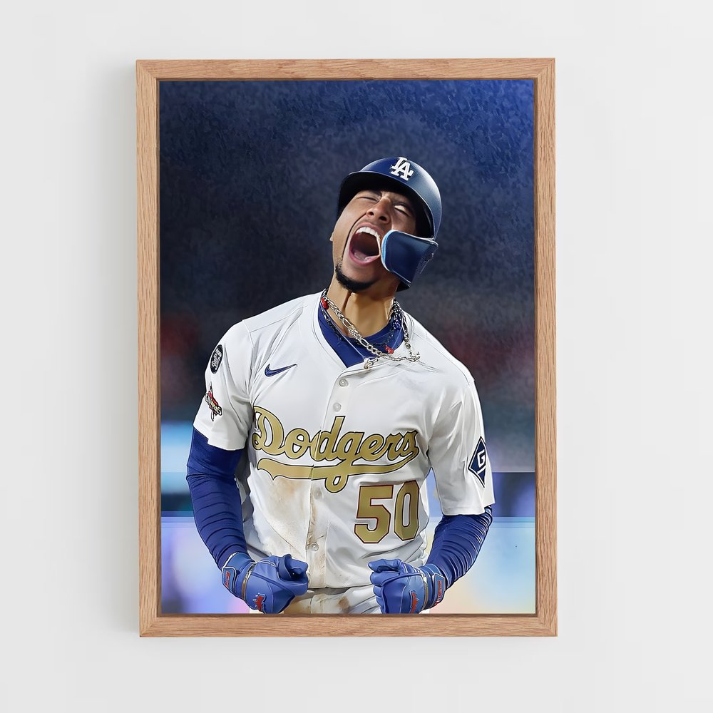ap-mookie betts-3 cadre Bois clair