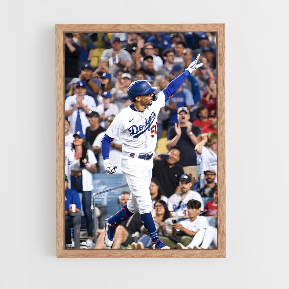 ap-mookie betts-7 cadre Bois clair