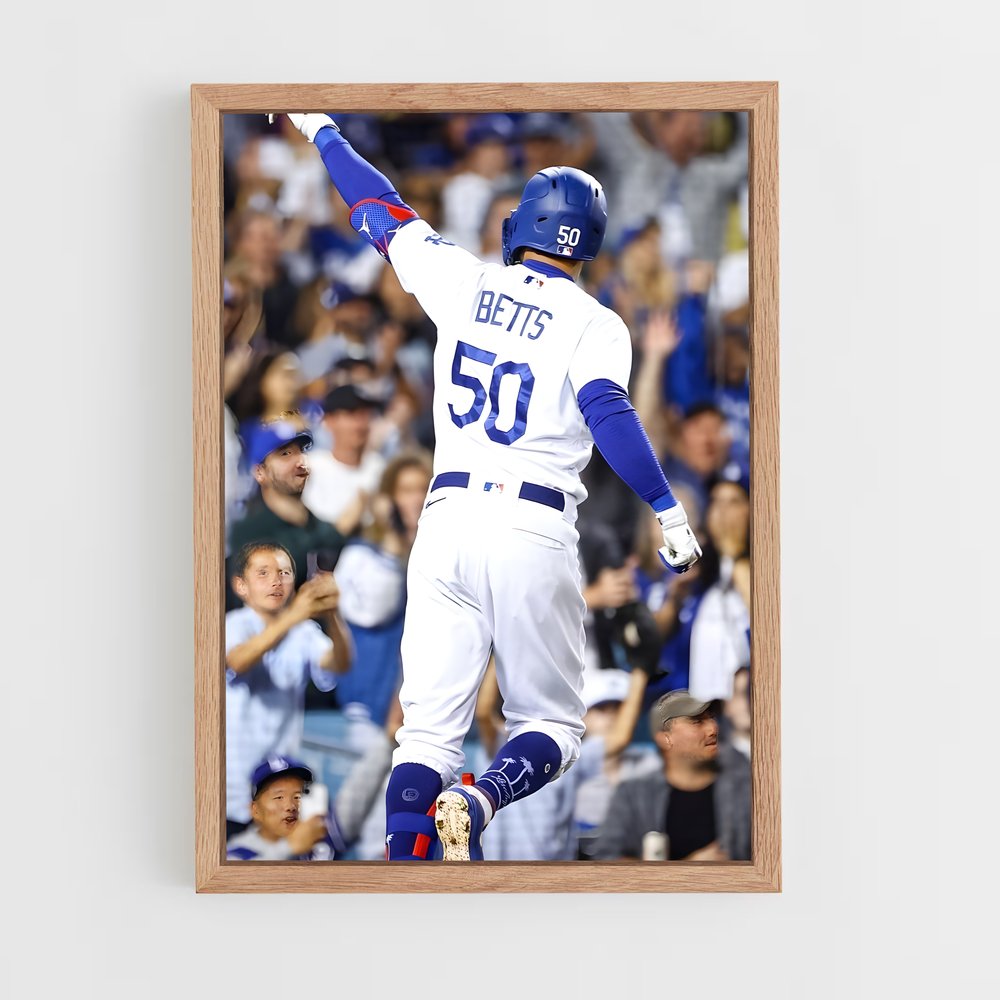 ap-mookie betts-9 cadre Bois clair
