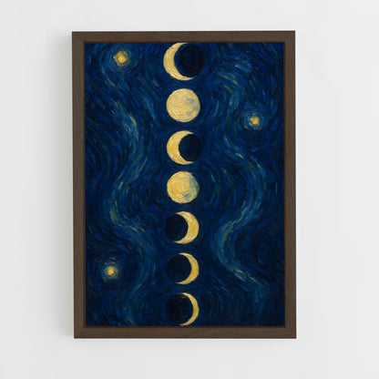 ap-moon phases-3 cadre Bois foncé