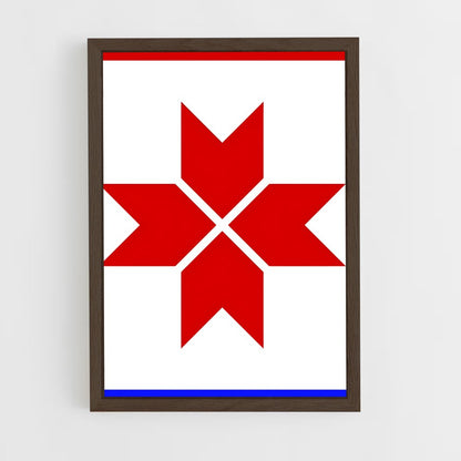 ap-mordovia flag-1 cadre Bois foncé
