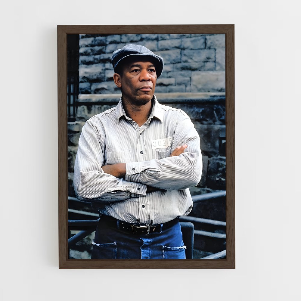 ap-morgan freeman-12 cadre Bois foncé