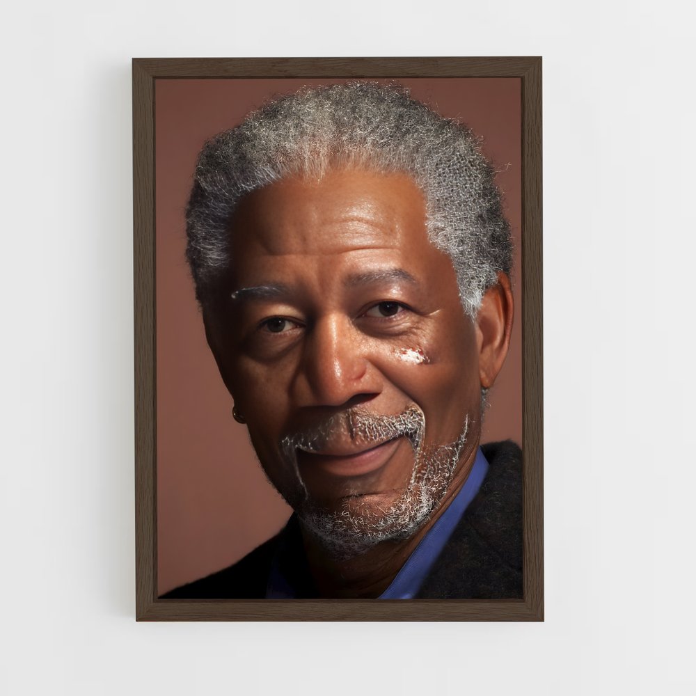 ap-morgan freeman-9 cadre Bois foncé