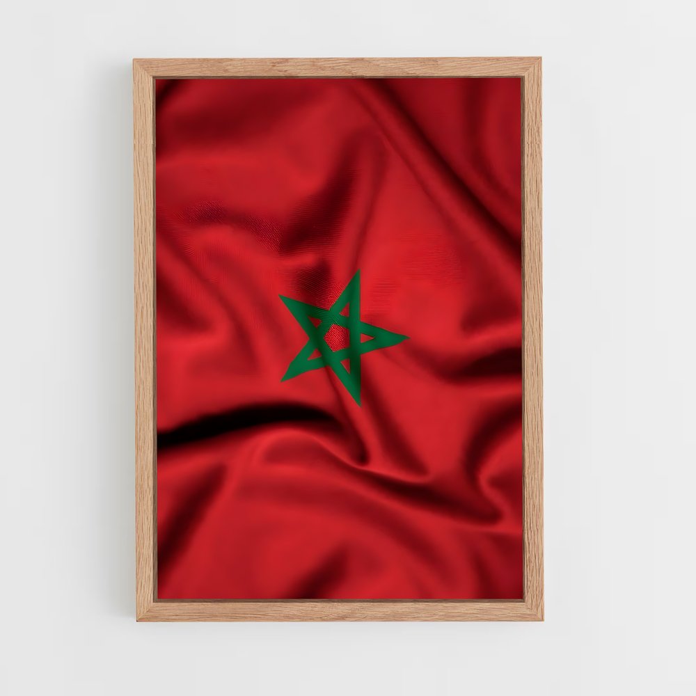 ap-morocco flag-3 cadre Bois clair