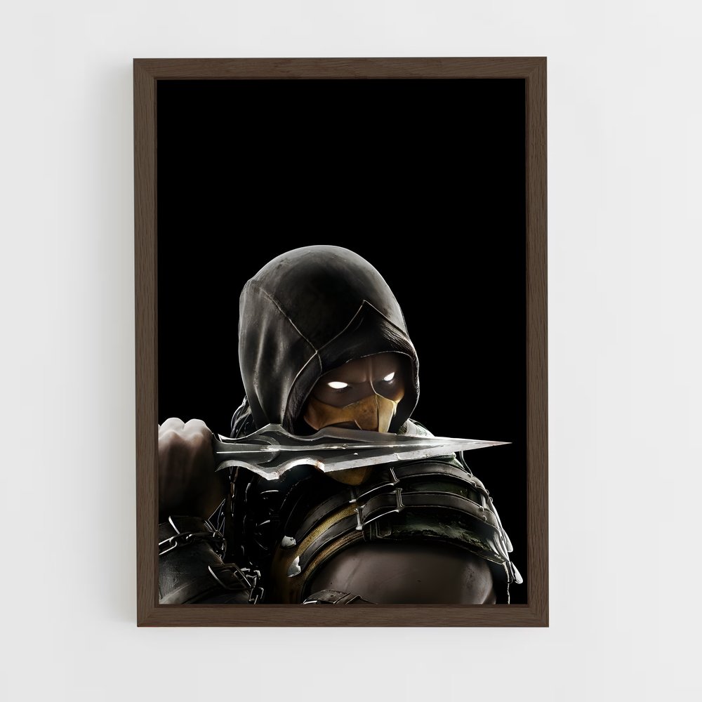 ap-mortal kombat-12 cadre Bois foncé