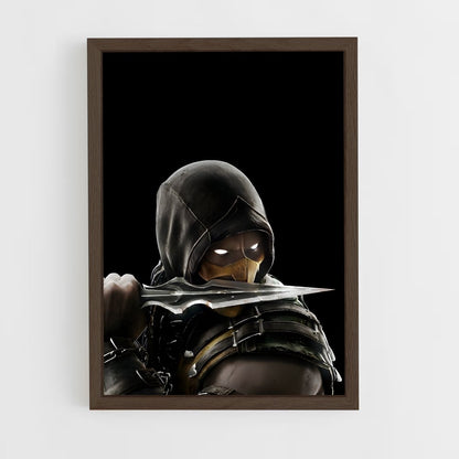 ap-mortal kombat-12 cadre Bois foncé