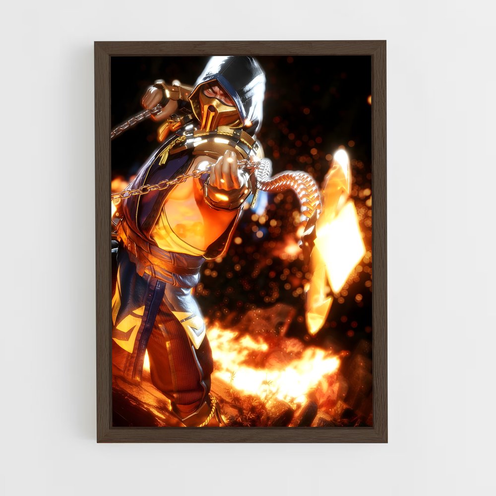 ap-mortal kombat-13 cadre Bois foncé