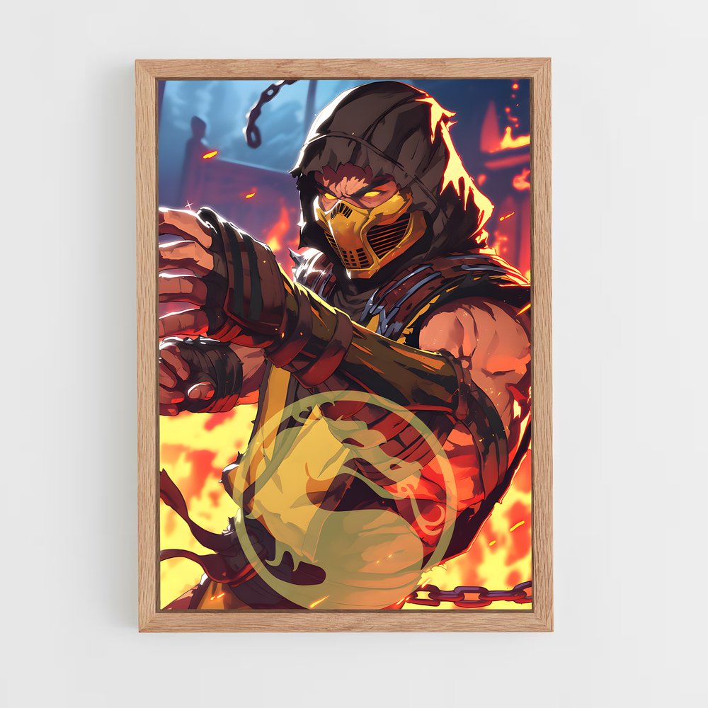 ap-mortal kombat-6 cadre Bois clair