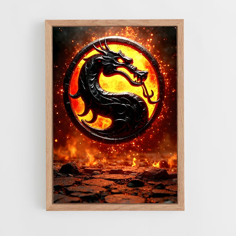 ap-mortal kombat-9 cadre Bois clair