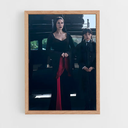 ap-morticia addams-1 cadre Bois clair