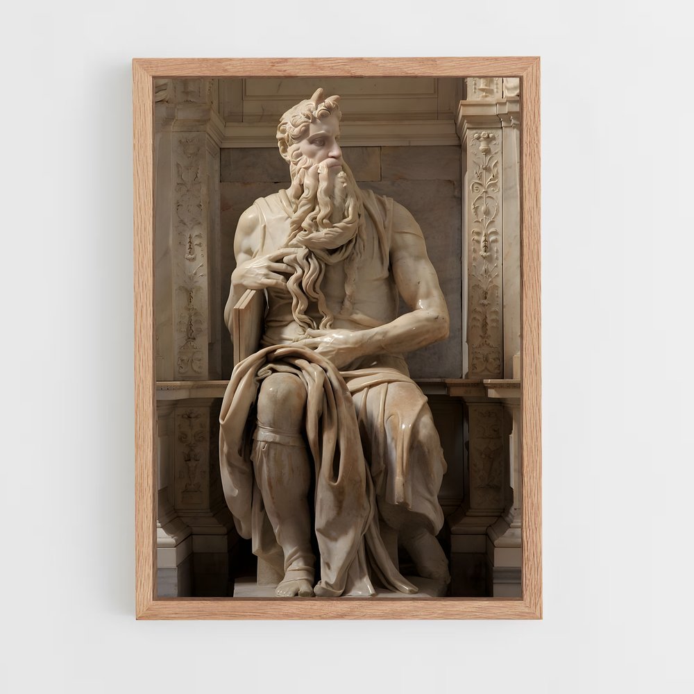 ap-moses michelangelo-10 cadre Bois clair