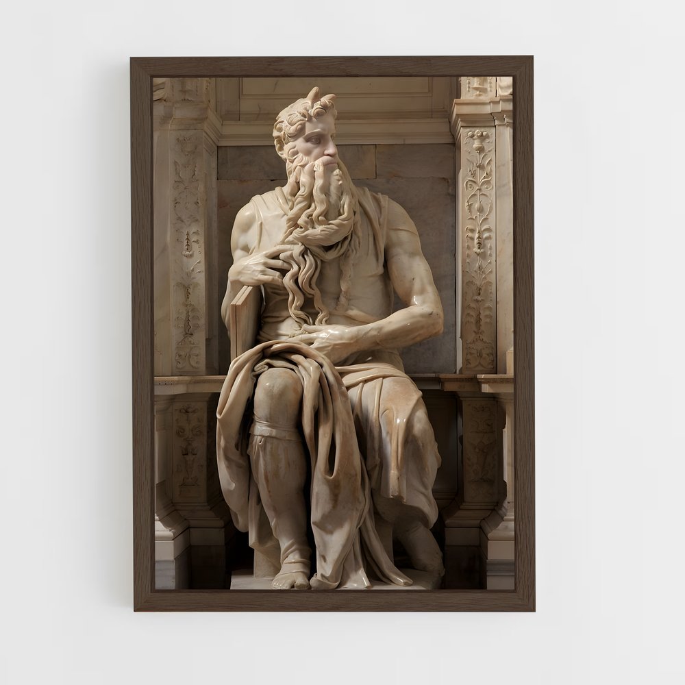 ap-moses michelangelo-10 cadre Bois foncé