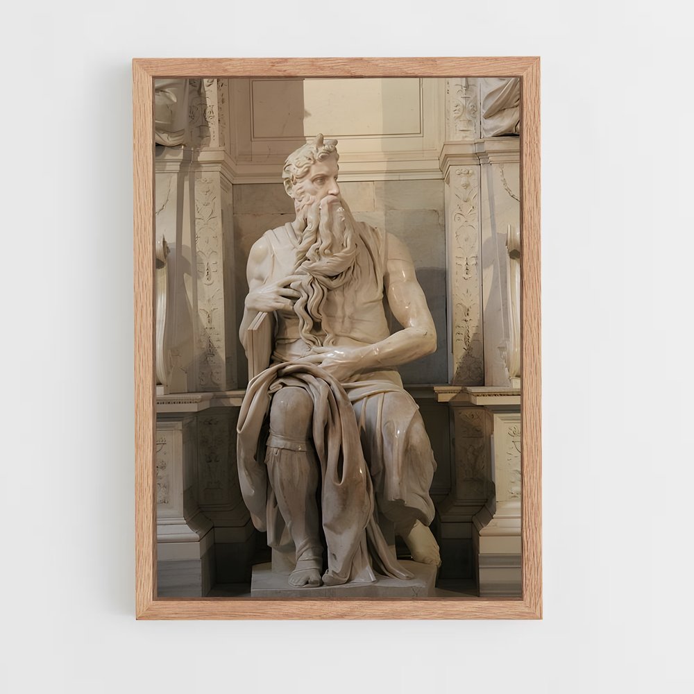 ap-moses michelangelo-4 cadre Bois clair