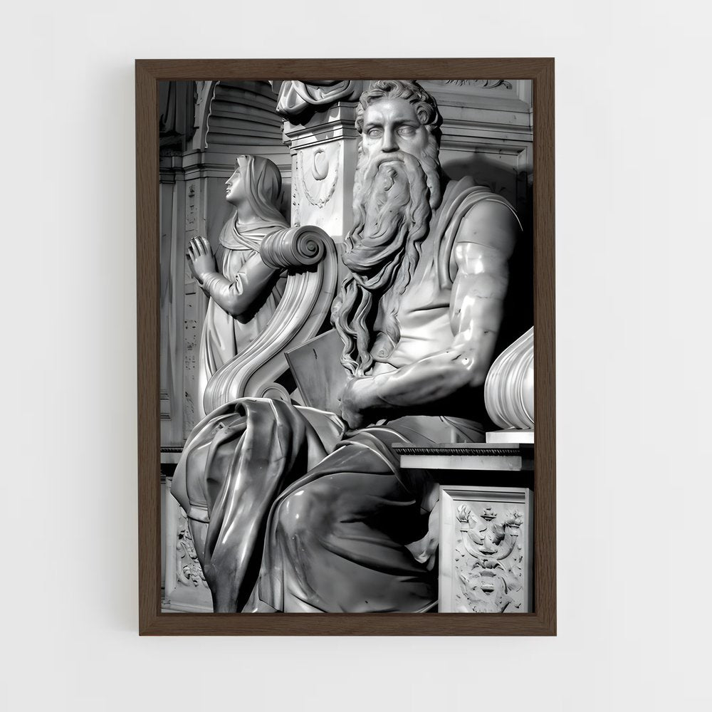 ap-moses michelangelo-6 cadre Bois foncé