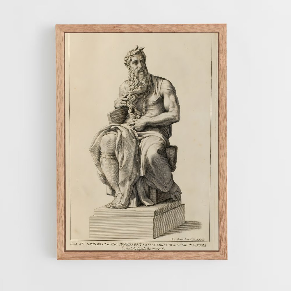 ap-moses michelangelo-9 cadre Bois clair