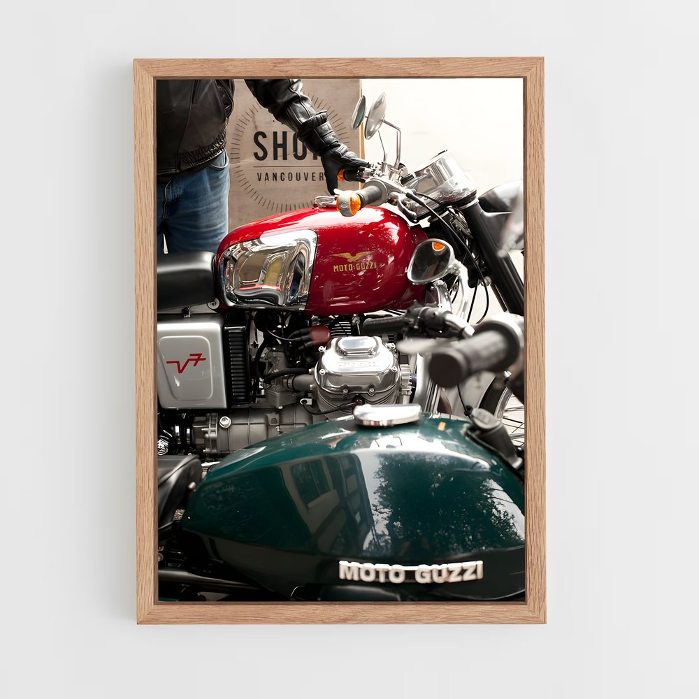 ap-moto guzzi-7 cadre Bois clair