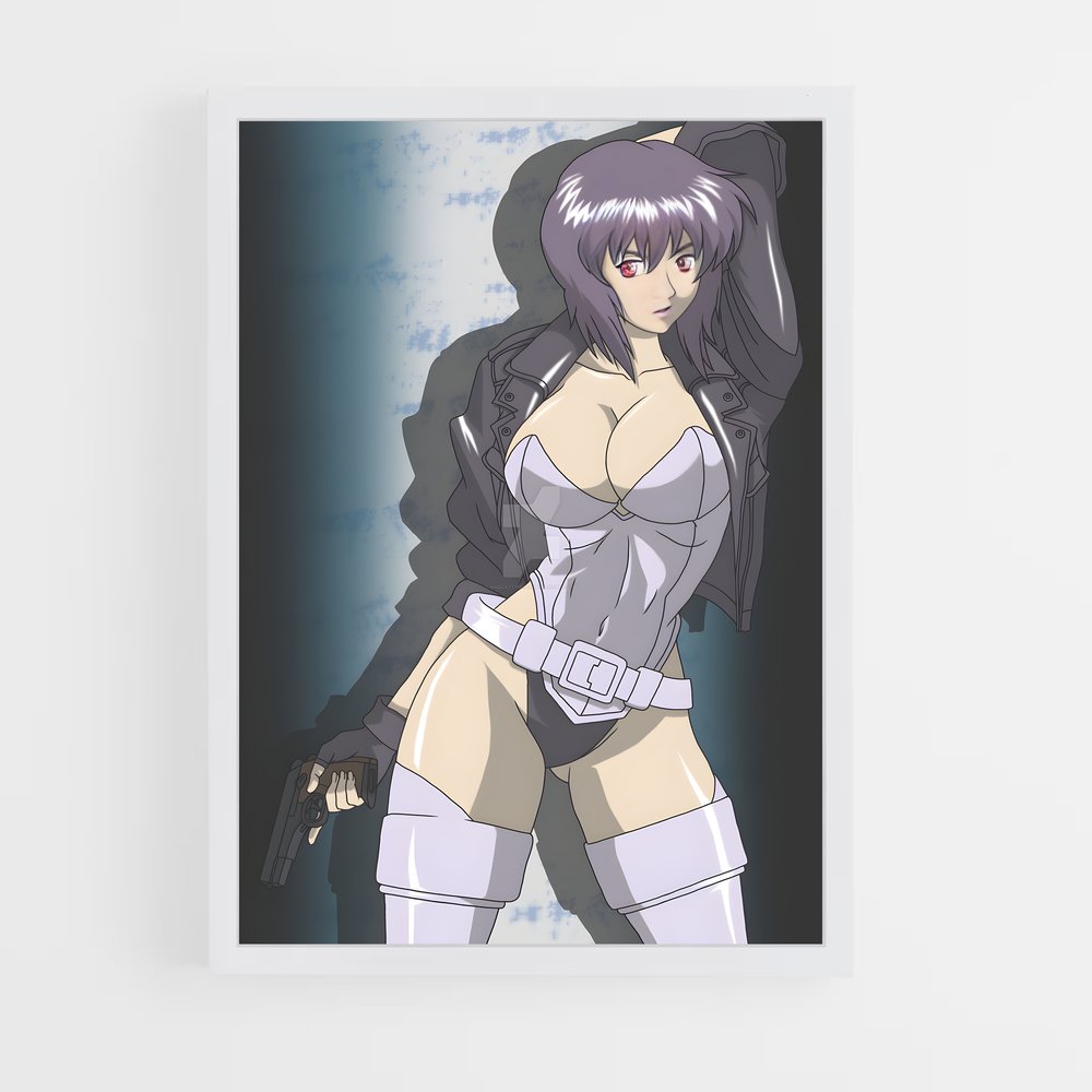 ap-motoko kusanagi-5 cadre Blanc