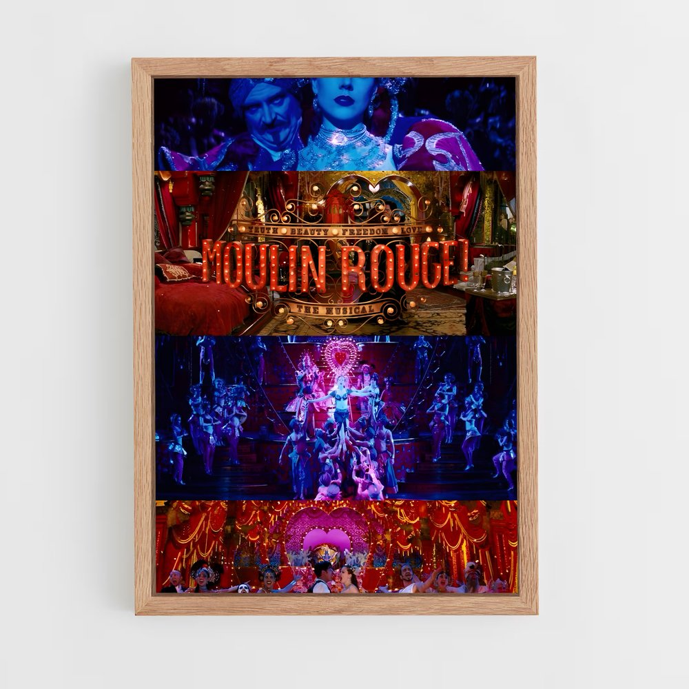 ap-moulin rouge-3 cadre Bois clair
