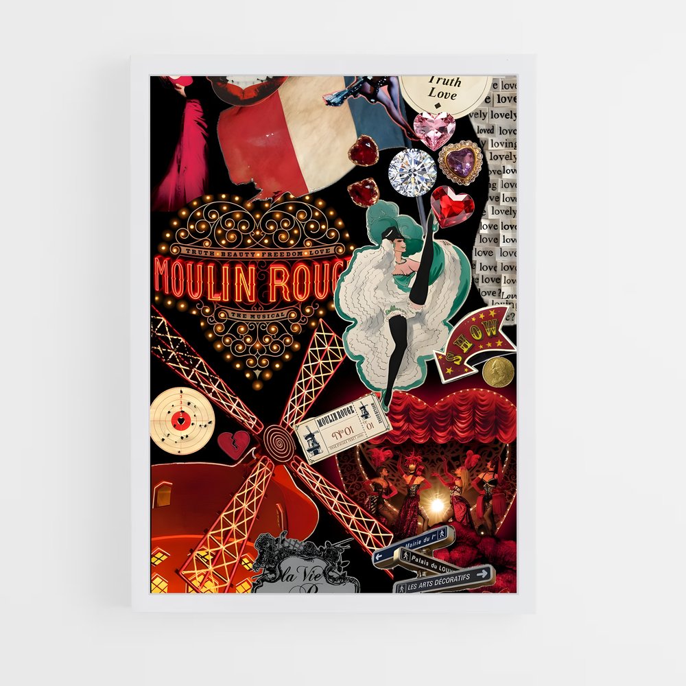 ap-moulin rouge-8 cadre Blanc
