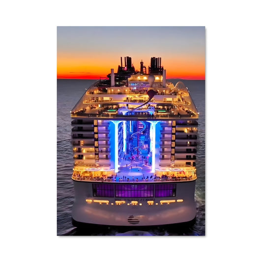 Poster Croisière au Coucher de Soleil