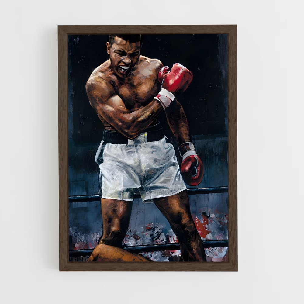 ap-muhammad ali-8 cadre Bois foncé