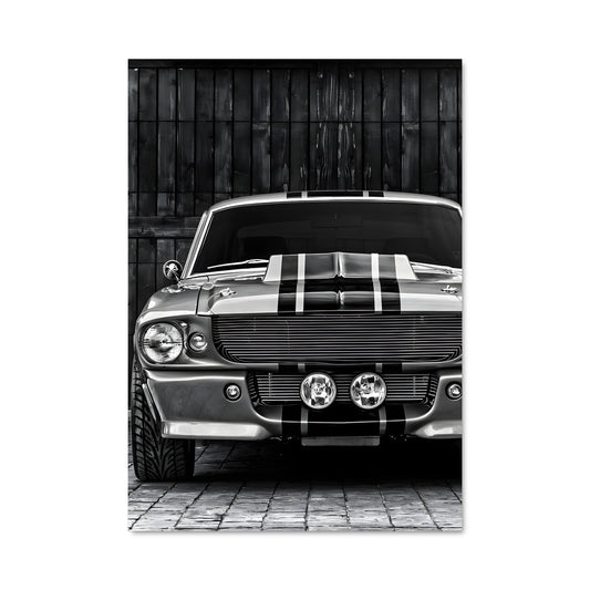 Poster Mustang Noir et Blanc