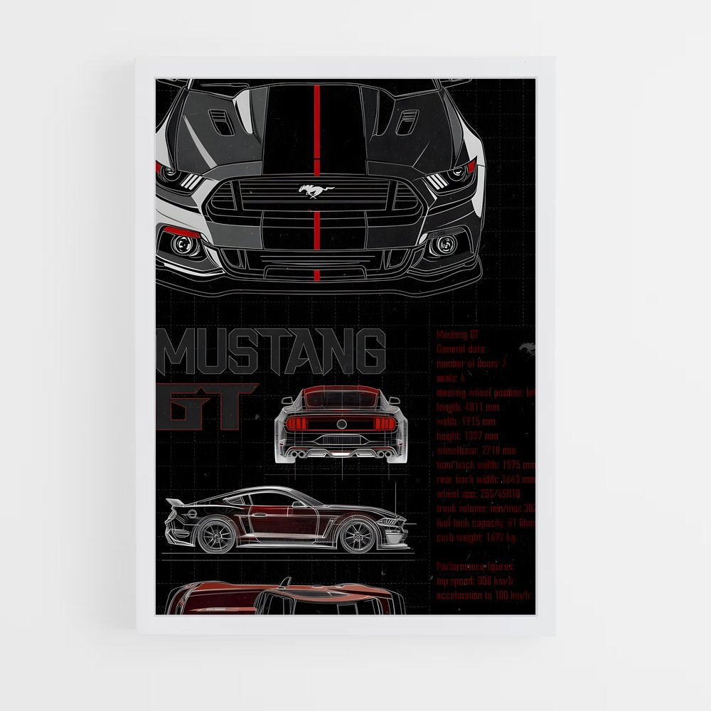 ap-mustang gt500-3 cadre Blanc