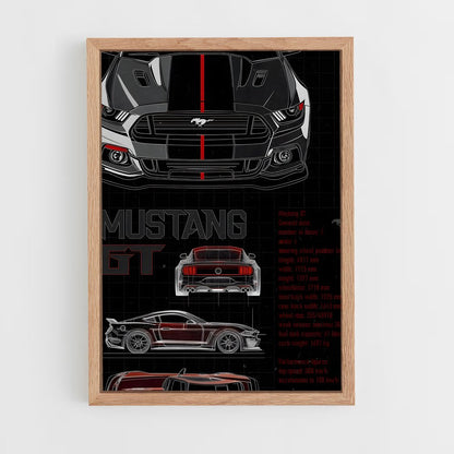 ap-mustang gt500-3 cadre Bois clair