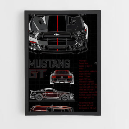 ap-mustang gt500-3 cadre Noir