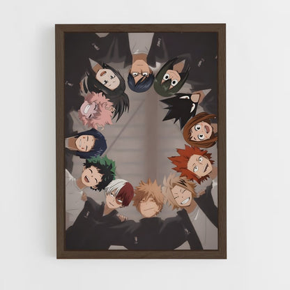 ap-my hero academia-10 cadre Bois foncé