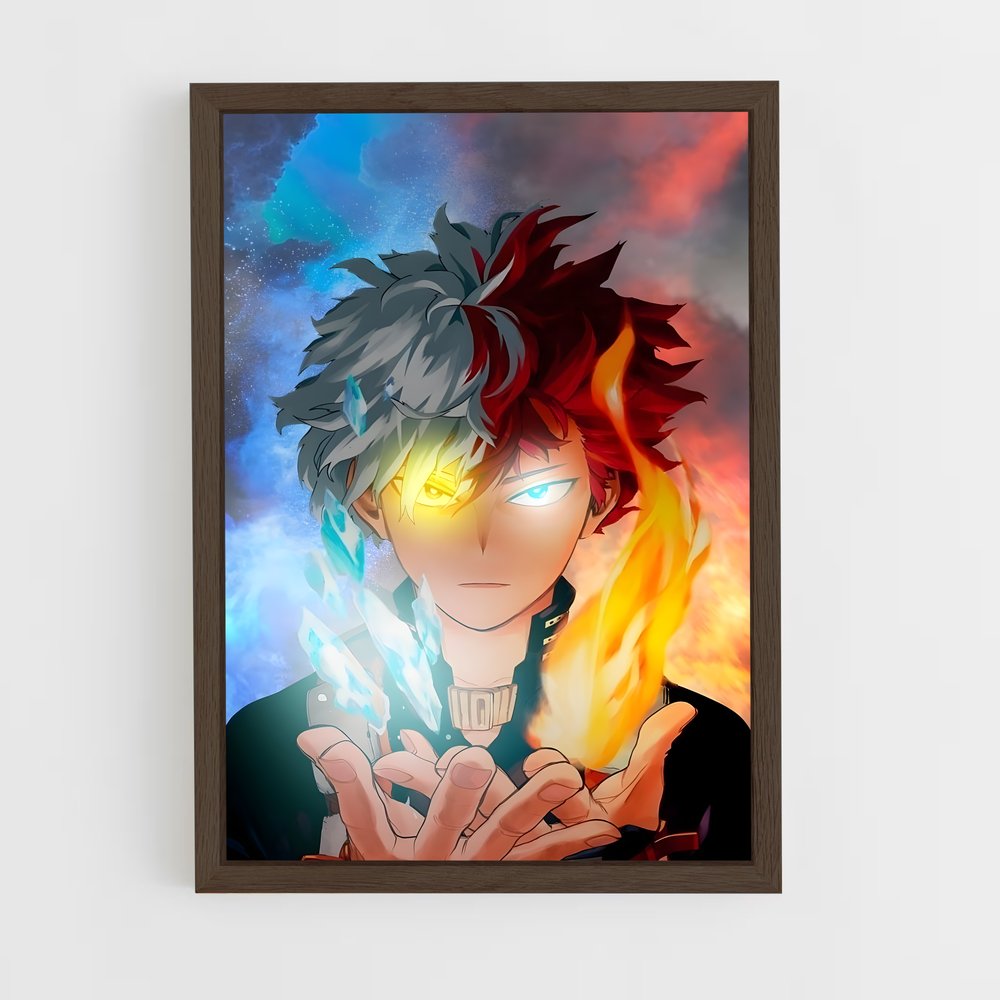 ap-my hero academia-2 cadre Bois foncé