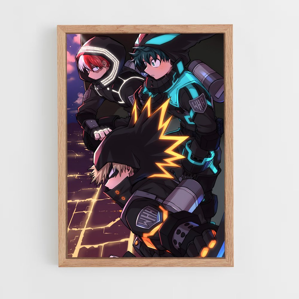 ap-my hero academia-4 cadre Bois clair