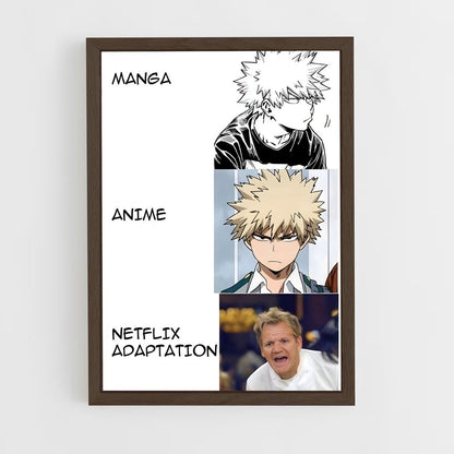 ap-my hero academia-6 cadre Bois foncé