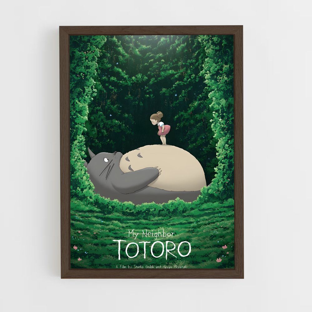 ap-my neighbor totoro-9 cadre Bois foncé