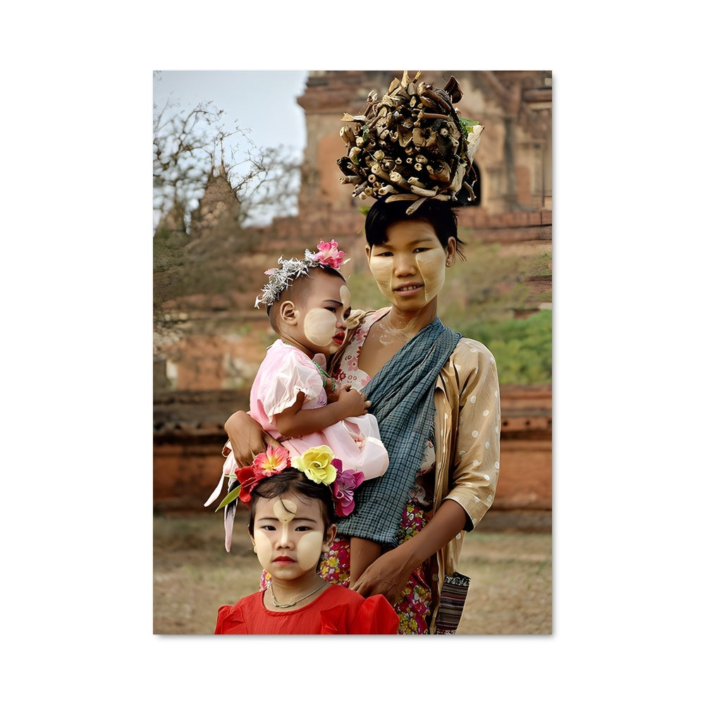 Poster Mère et Enfant au Temple