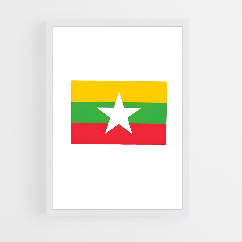 ap-myanmar flag-1 cadre Blanc