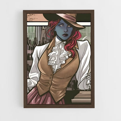 ap-mystique x-men-5 cadre Bois foncé