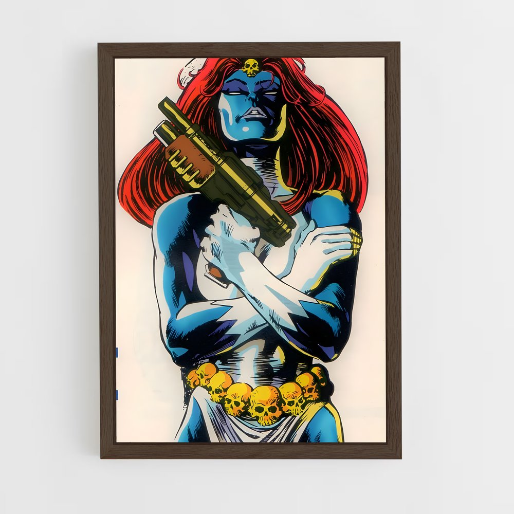 ap-mystique x-men-6 cadre Bois foncé