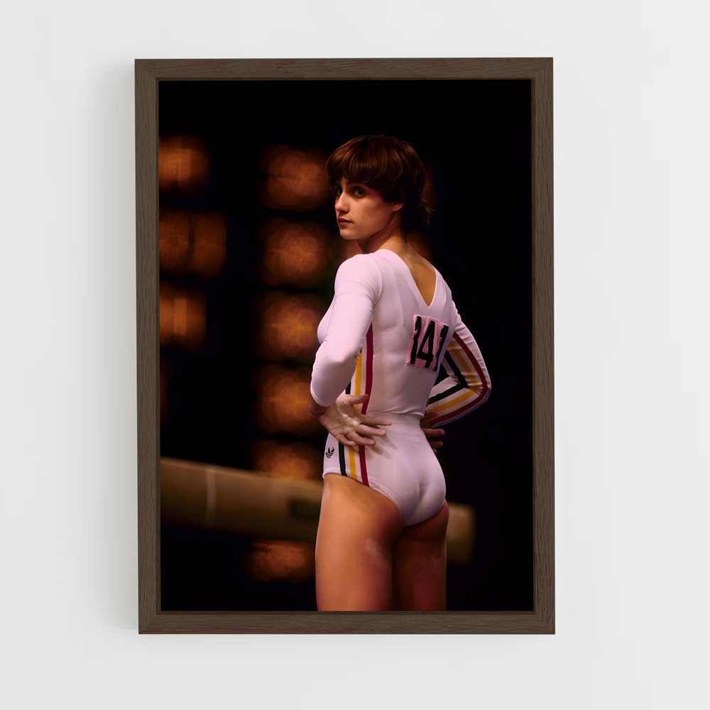 ap-nadia comaneci-4 cadre Bois foncé