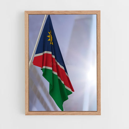 ap-namibia flag-1 cadre Bois clair