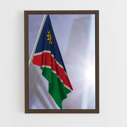 ap-namibia flag-1 cadre Bois foncé