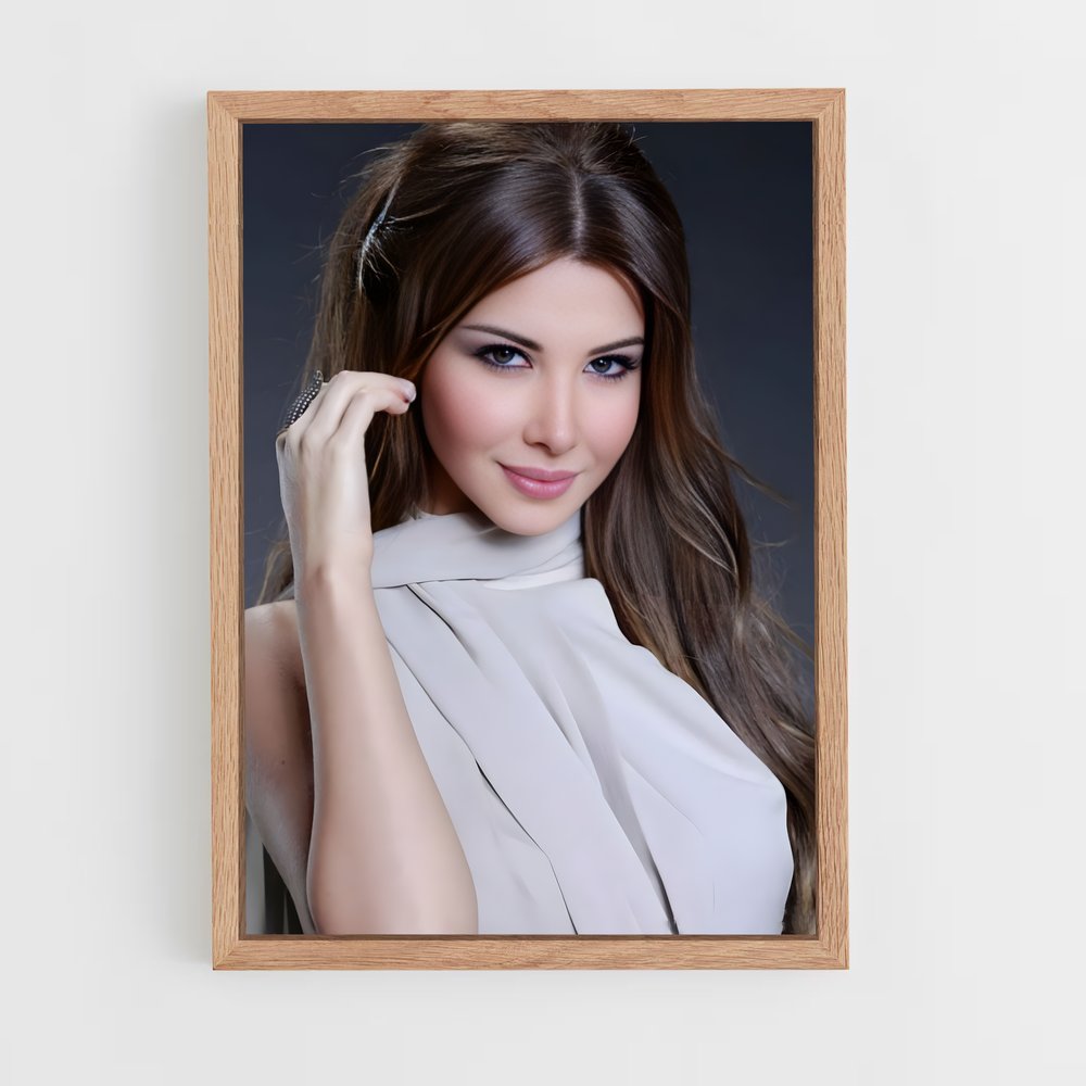ap-nancy ajram-1 cadre Bois clair